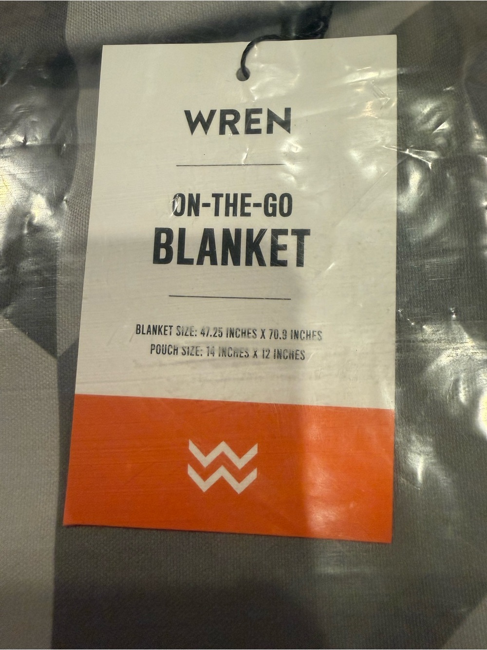 Wren Lightweight Travel Blanket in Gray & Black - Picture 2 of 4